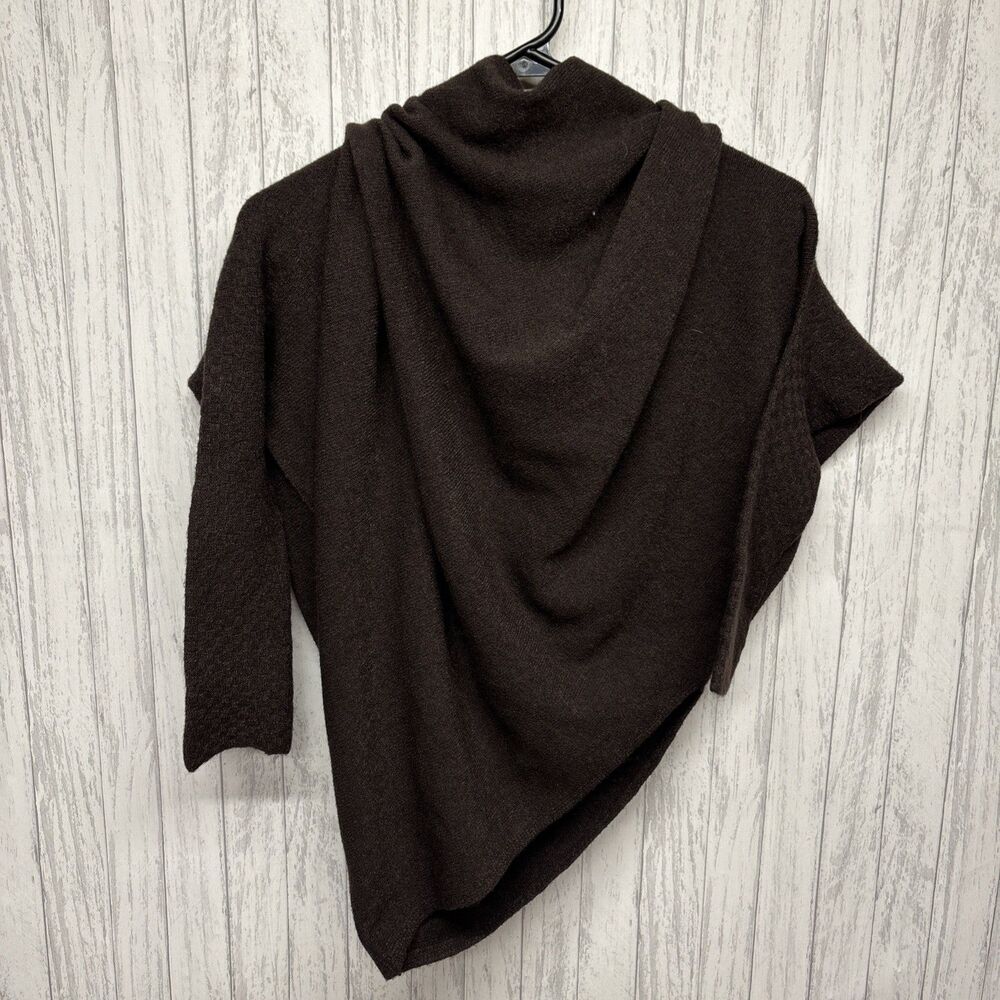 Womens Size XS Jaki London Asymmetrical Draped Back Seamless Sweater Brown NWT - Picture 12 of 12